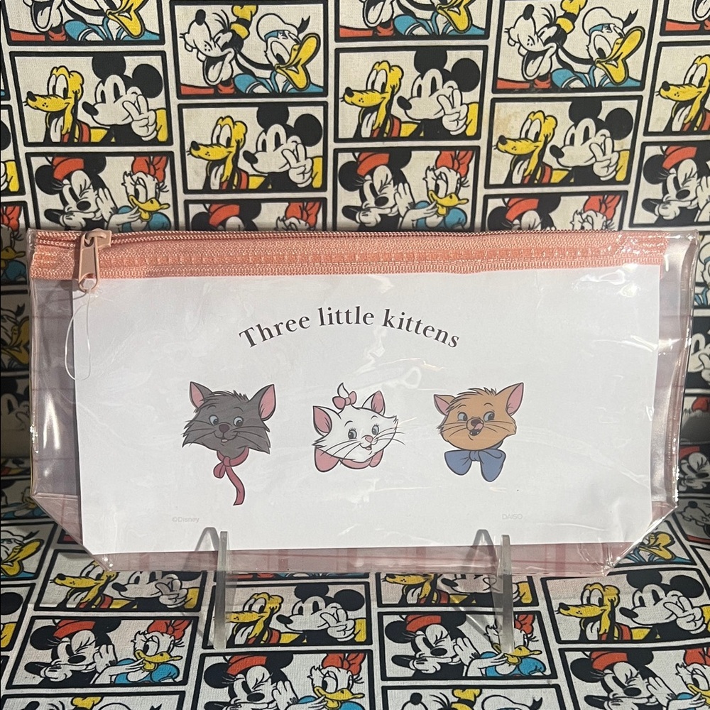 Disney Aristocats Makeup Boat Shaped Vinyl Pouch New